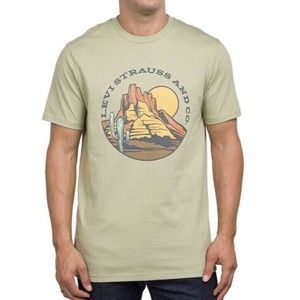 Levi's T Shirt Tee Levi Strauss Graphic Tea Leaf‎ Tee  Size Medium NEW